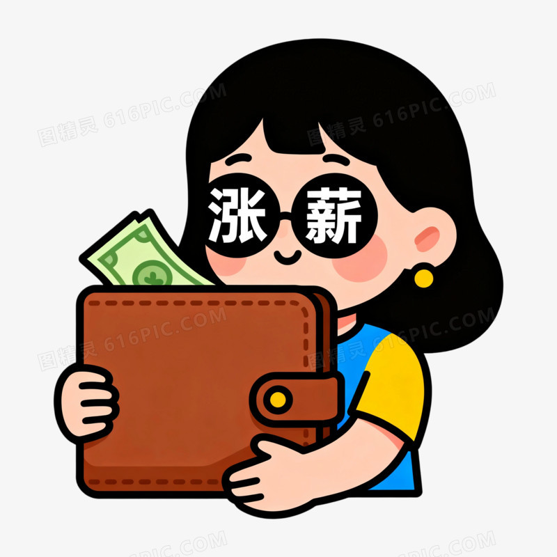 卡通手绘涨薪表情包