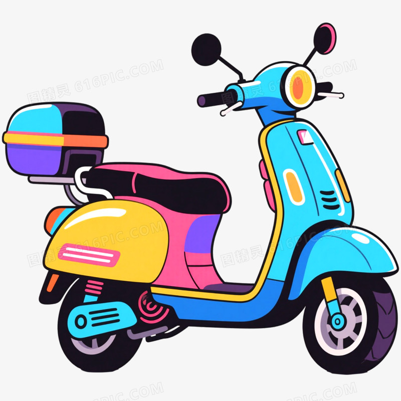 手绘插画交通出行工具免抠元素
