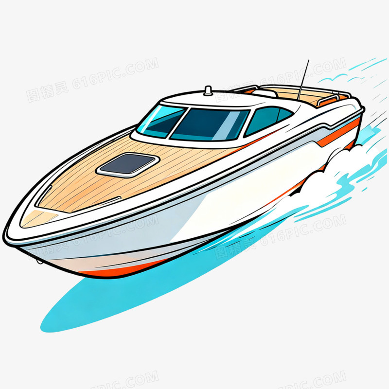 手绘插画交通出行工具免抠元素