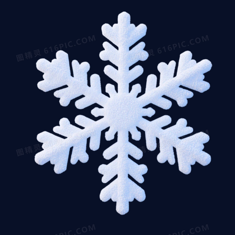 插画风格雪花免抠元素