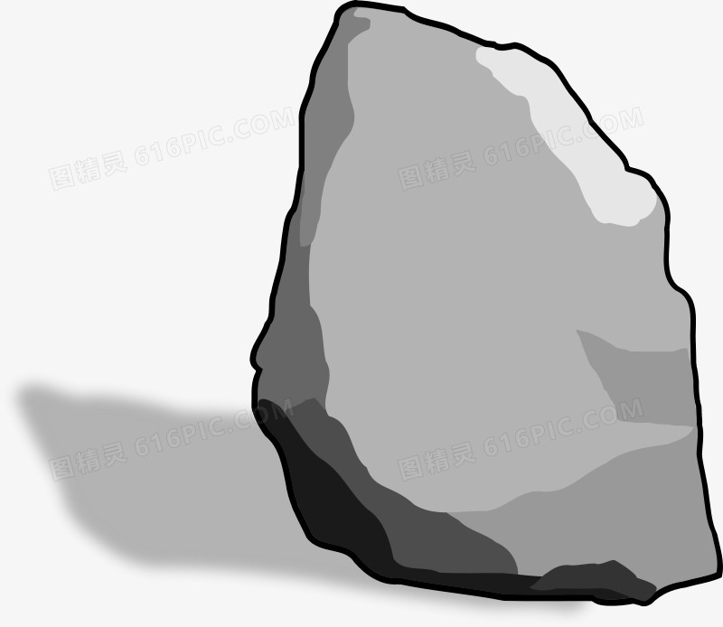 灰色的卡通石头