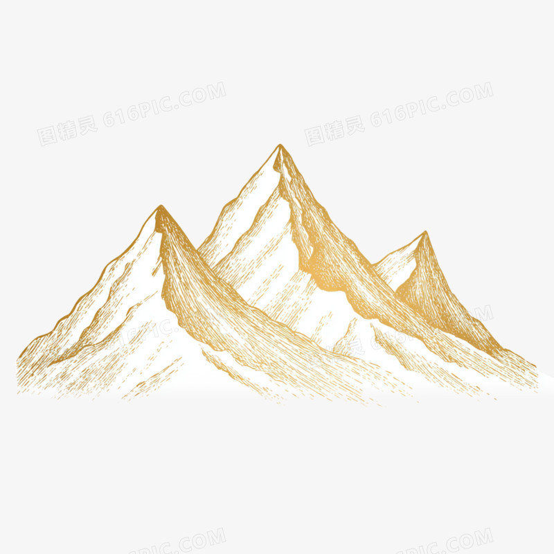 卡通手绘山脉山免抠元素