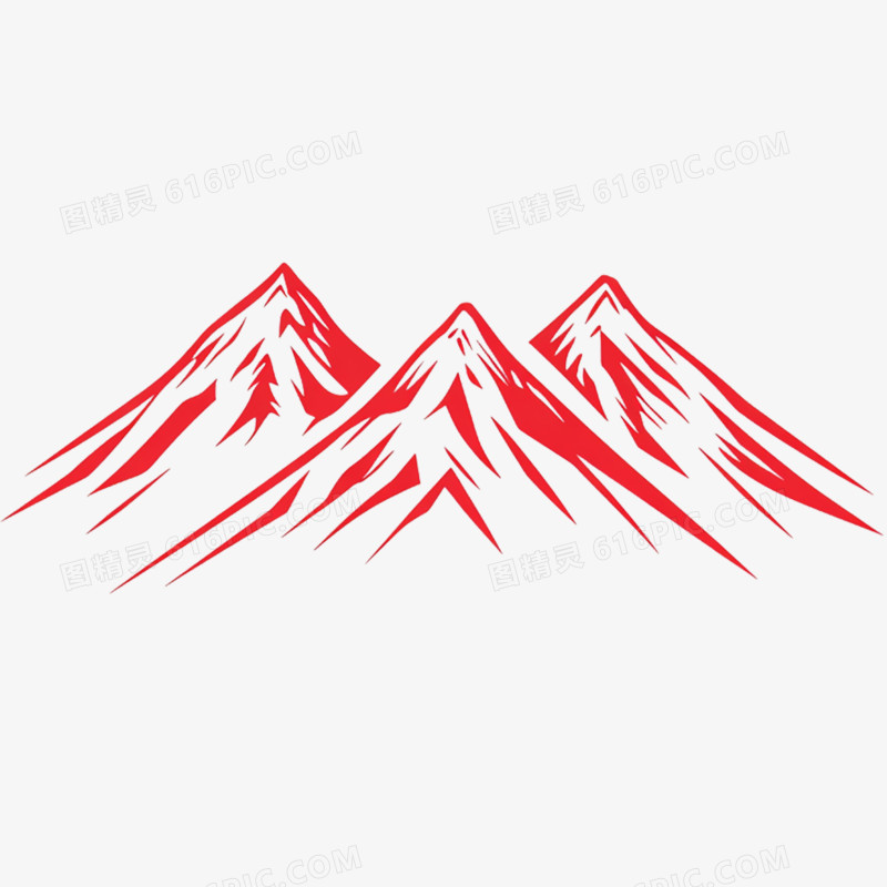 卡通手绘山脉免抠元素