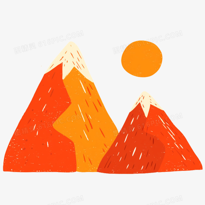 卡通手绘山脉山免抠元素
