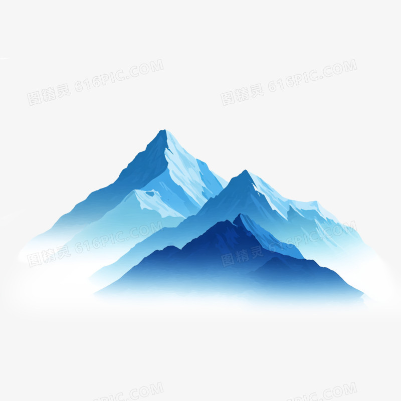 卡通手绘山脉免抠元素