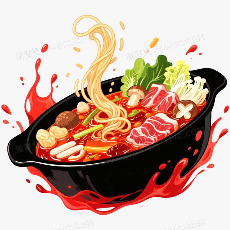 手绘插画各种食物素材免抠元素