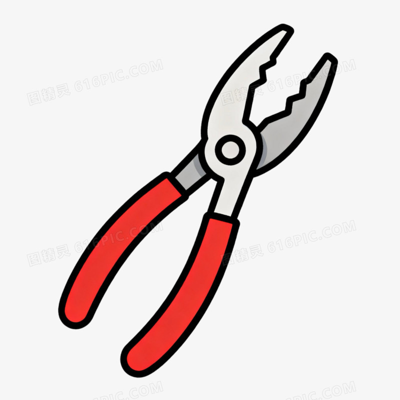 卡通维修工具老虎钳免抠元素