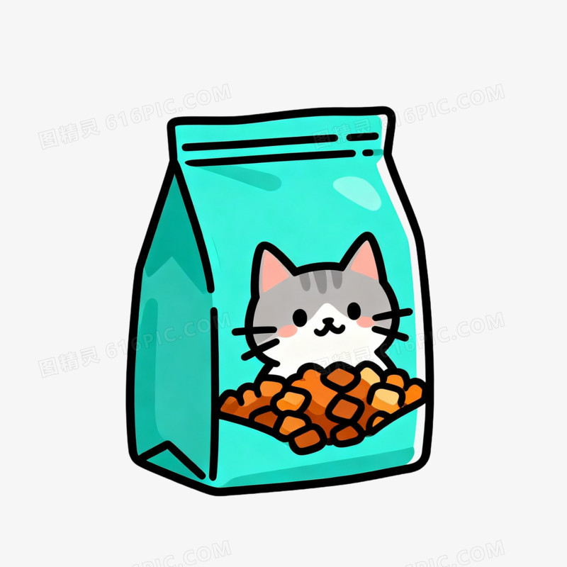 卡通手绘风格宠物工具免抠元素