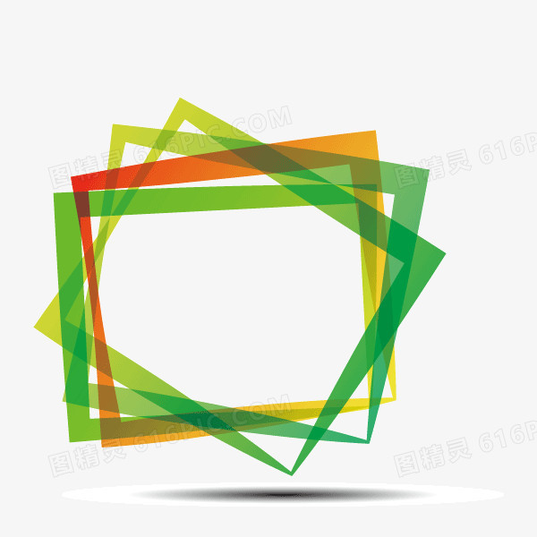 重叠 渐变颜色 绿色 方块 文案背景元素  对话框