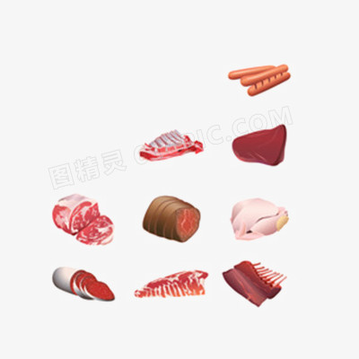 新鲜的肉类矢量素材模板下载