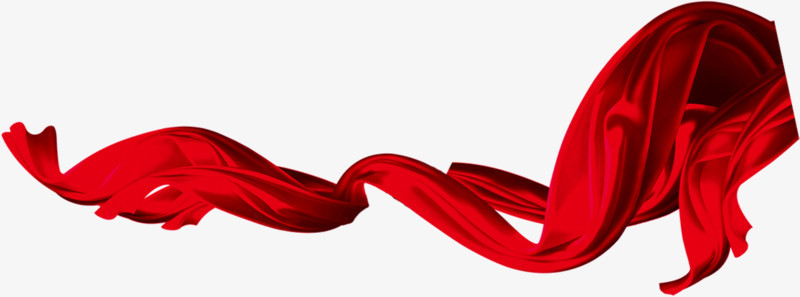 红色漂浮的丝带