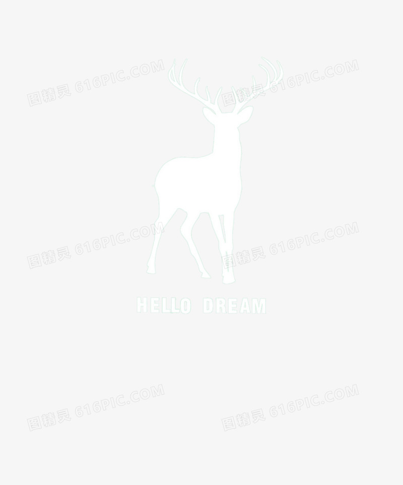 白色的鹿