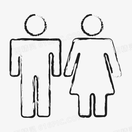 夫妇女性性别组男性用户组洗手间的标志社会信息&；生产力