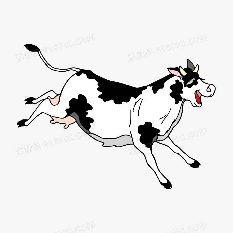 奔跑的牛动漫形象