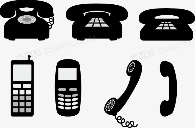 电话元素矢量素材,eps格式，电话手机