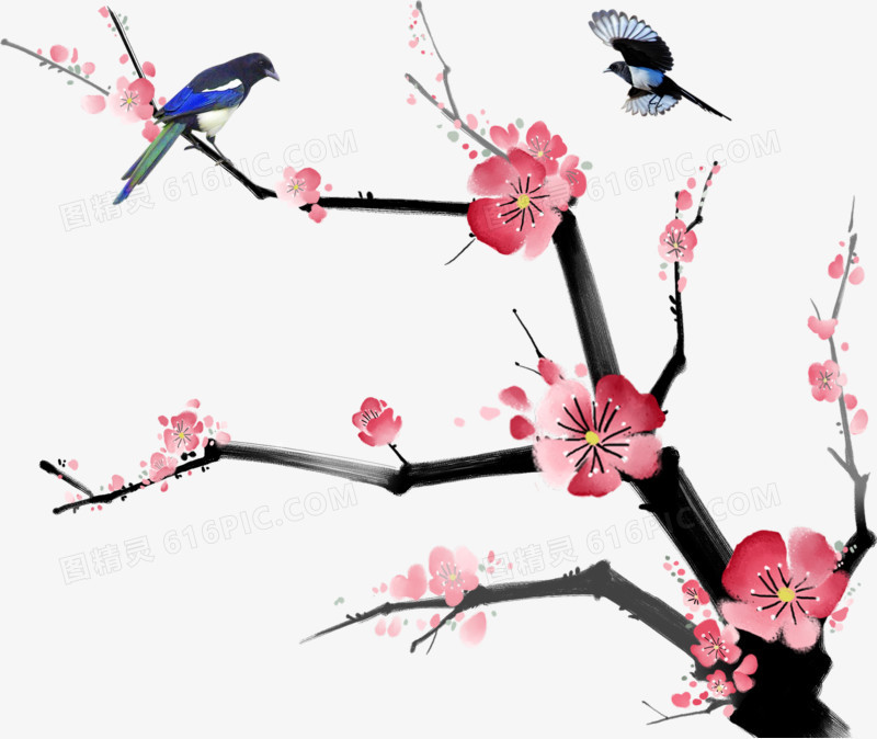 关键词:梅花喜鹊鸟植物图精灵为您提供梅花免费下载,本设计作品为梅花