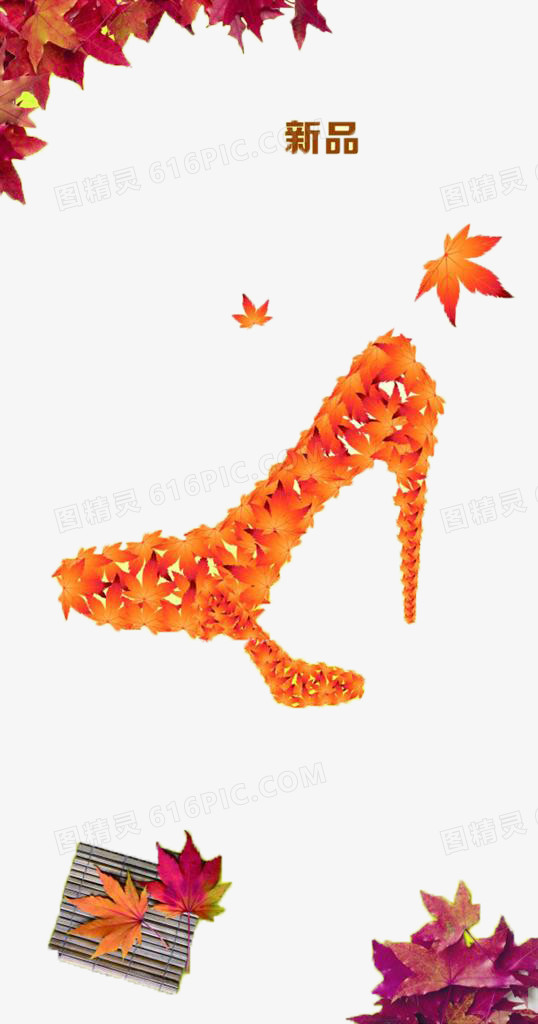 秋季女鞋新品上市海报素材