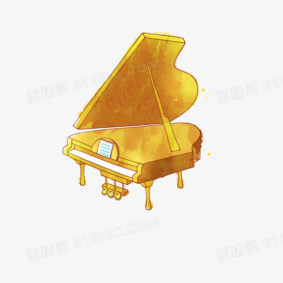 金色钢琴图片免费下载_png素材_编号1m9i5l6pl_图精灵