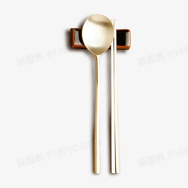 金色餐具免抠素材