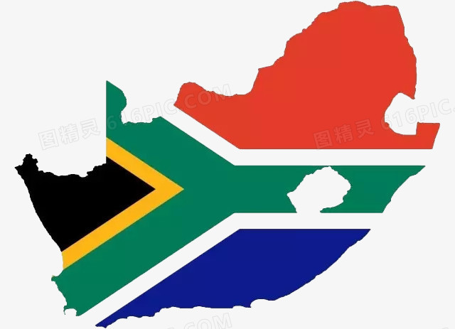 南非国旗地图
