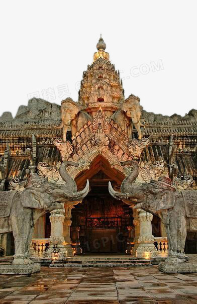 普吉岛泰国的大象剧院宫