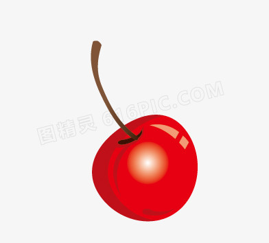 卡通手绘一个水果樱桃