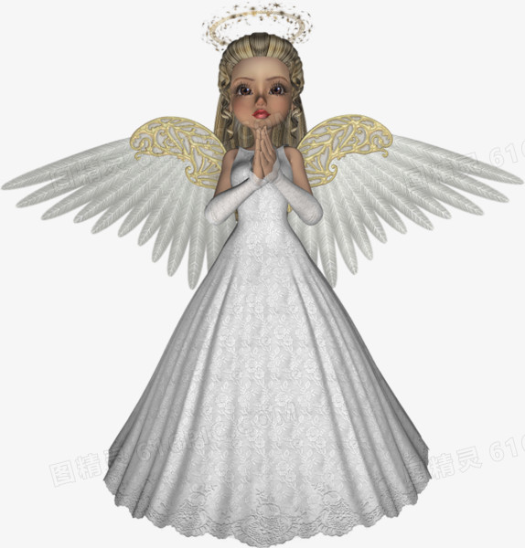 祈祷的美女天使