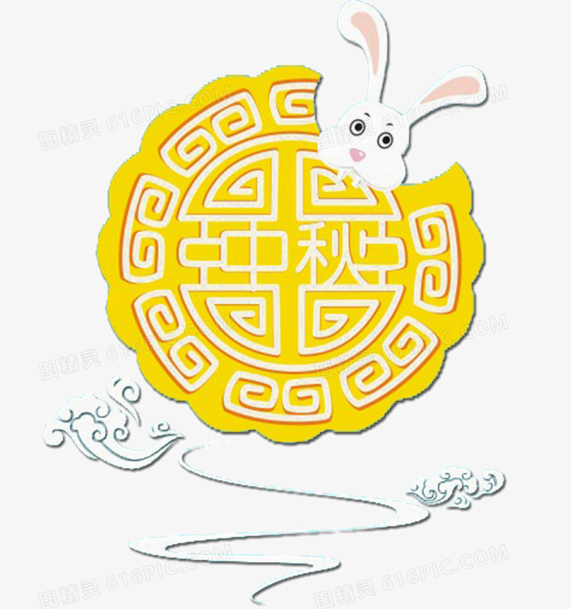 中秋节兔子吃月饼