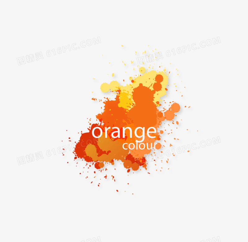 橙色墨迹