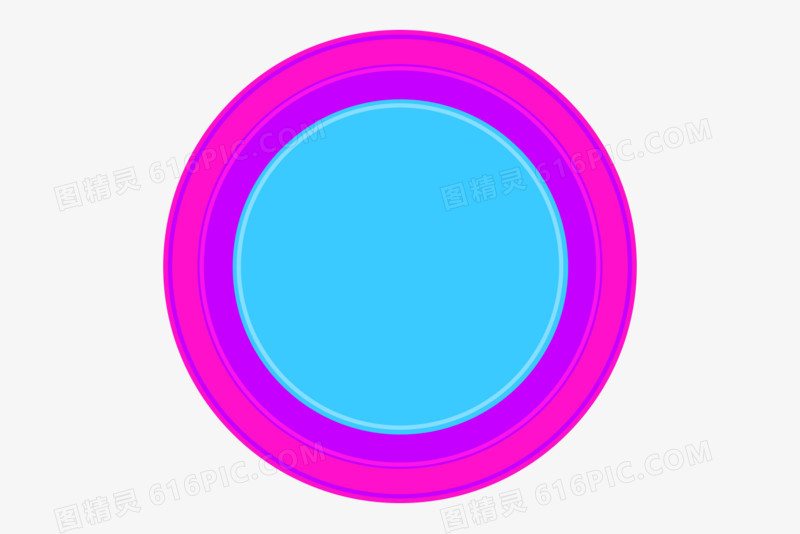 紫蓝圆形边框