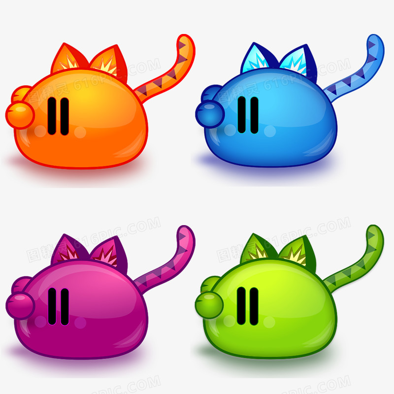 4个可爱猫图标