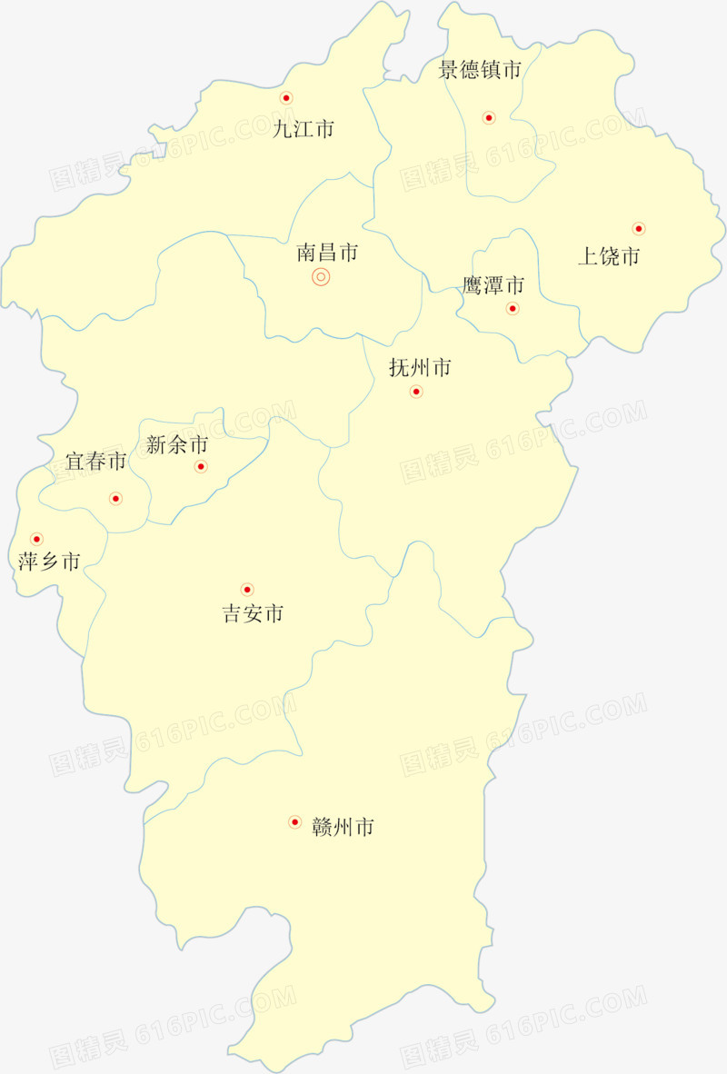 江西省矢量地图