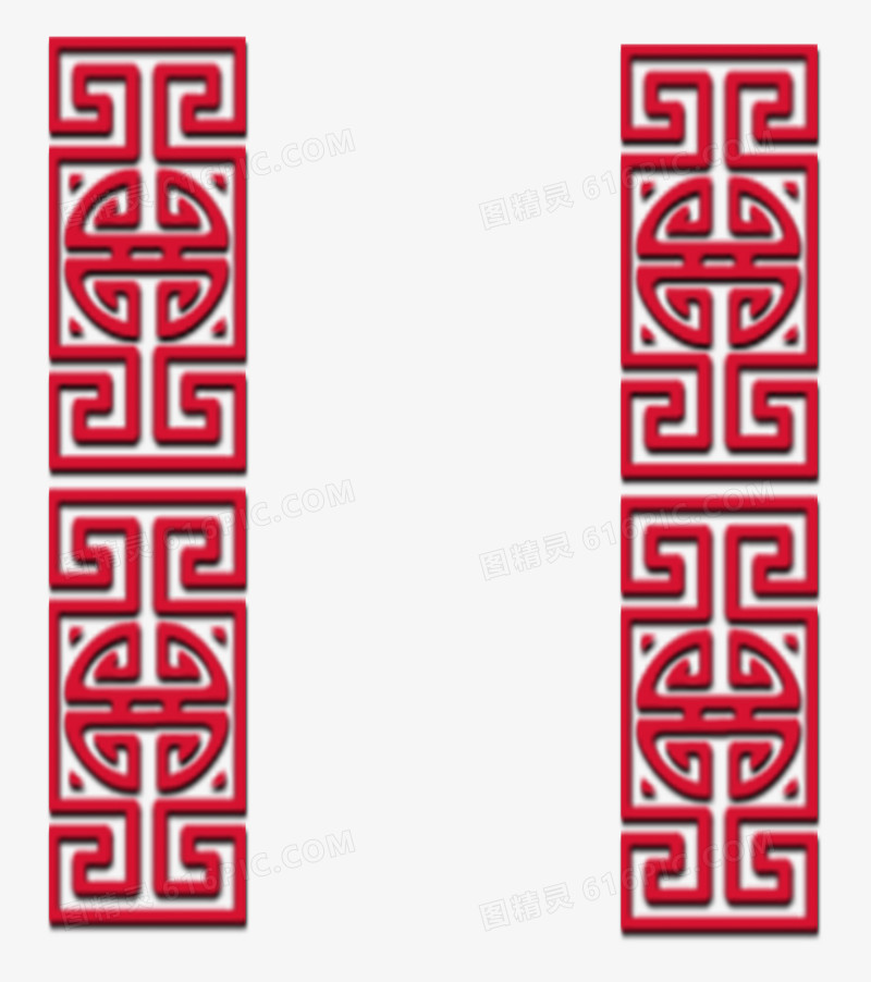 红色中国风边框