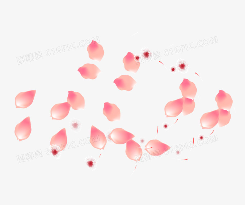 飘落的粉色花瓣
