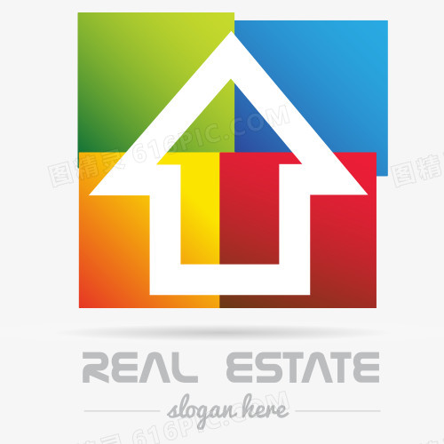 房地产公司logo设计矢量图