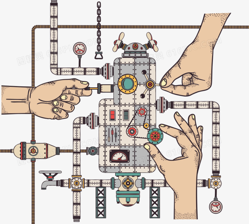 矢量手动制作工业