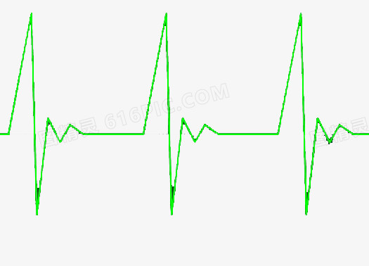 绿色跳动心电图