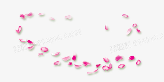 唯美粉红色花瓣飘落
