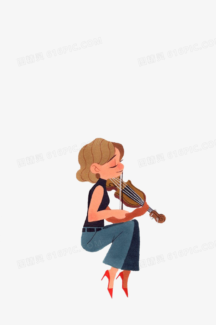 关键词:卡通可爱儿童插画童话卡通插画小提琴图精灵为您提供拉小提琴