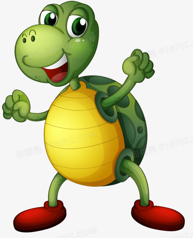 小边框卡通手绘爬行的小乌龟免抠素材pngpsd爬行的卡通小乌龟pngpsd