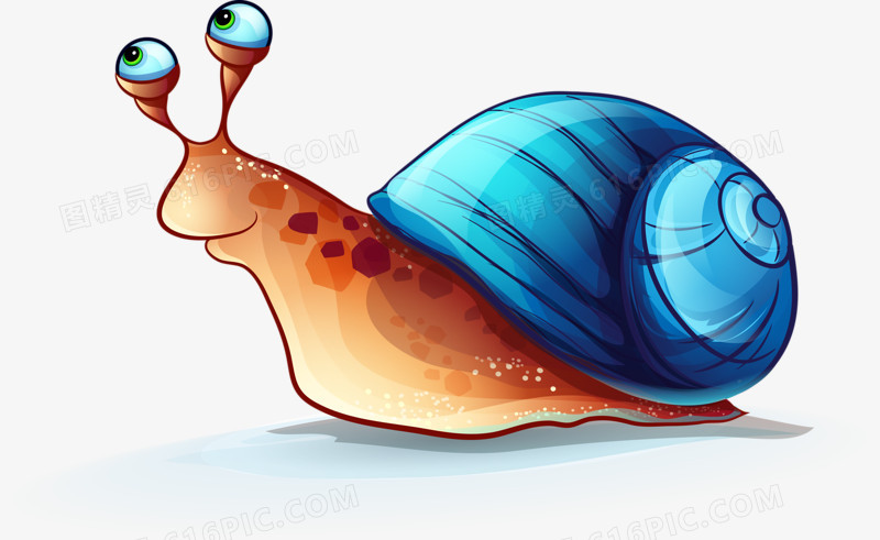 关键词:              蓝色可爱蜗牛壳卡通大眼睛