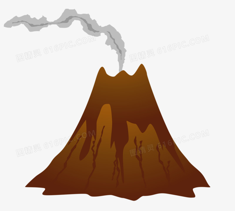 棕色火山