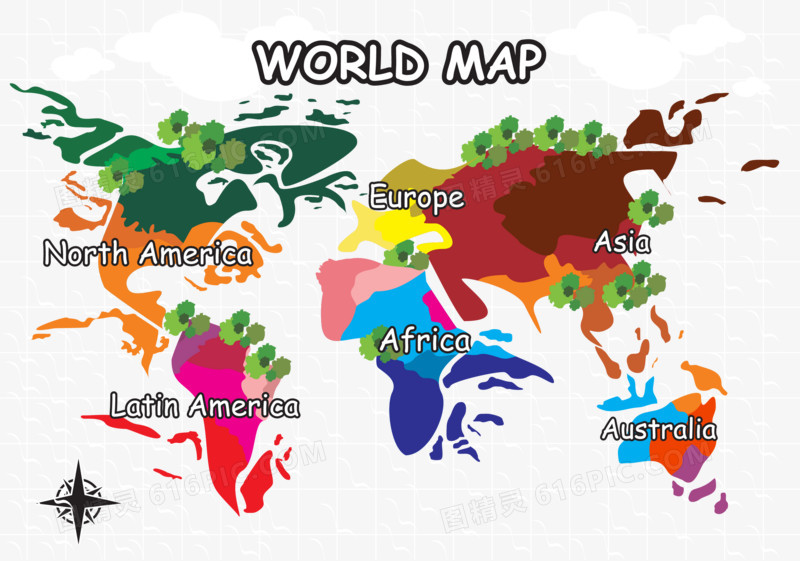 矢量世界地图插图