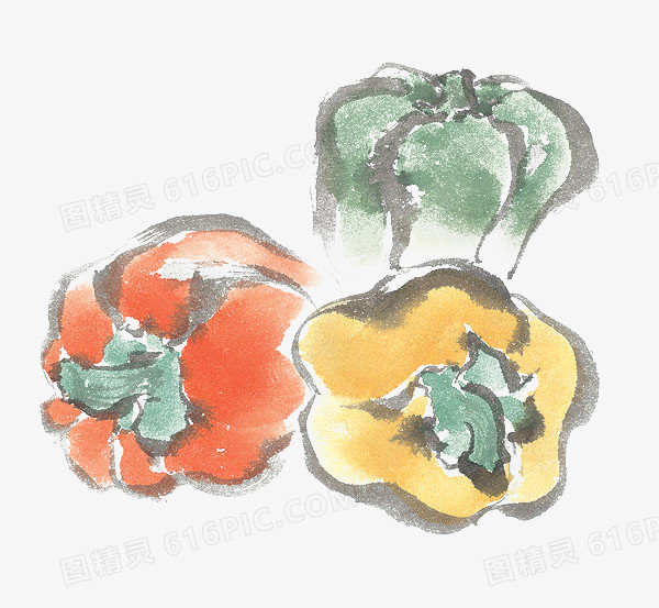 手绘菜椒