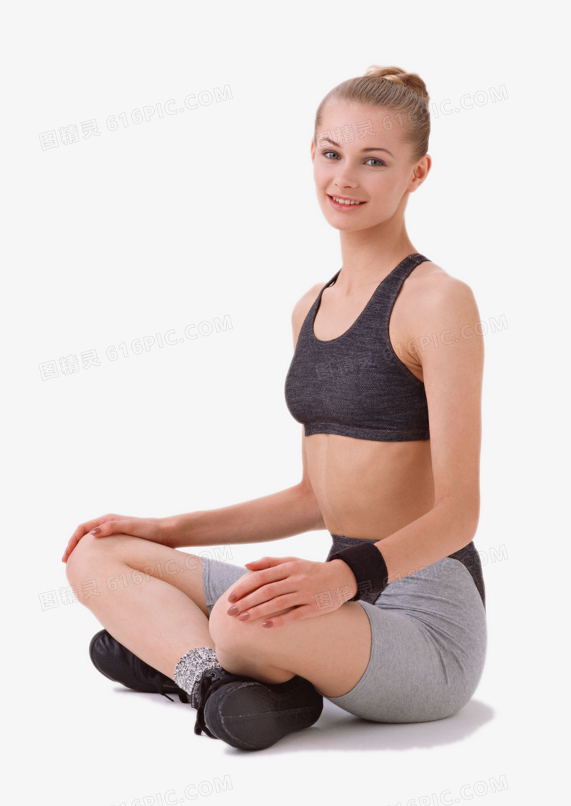 盘腿美女