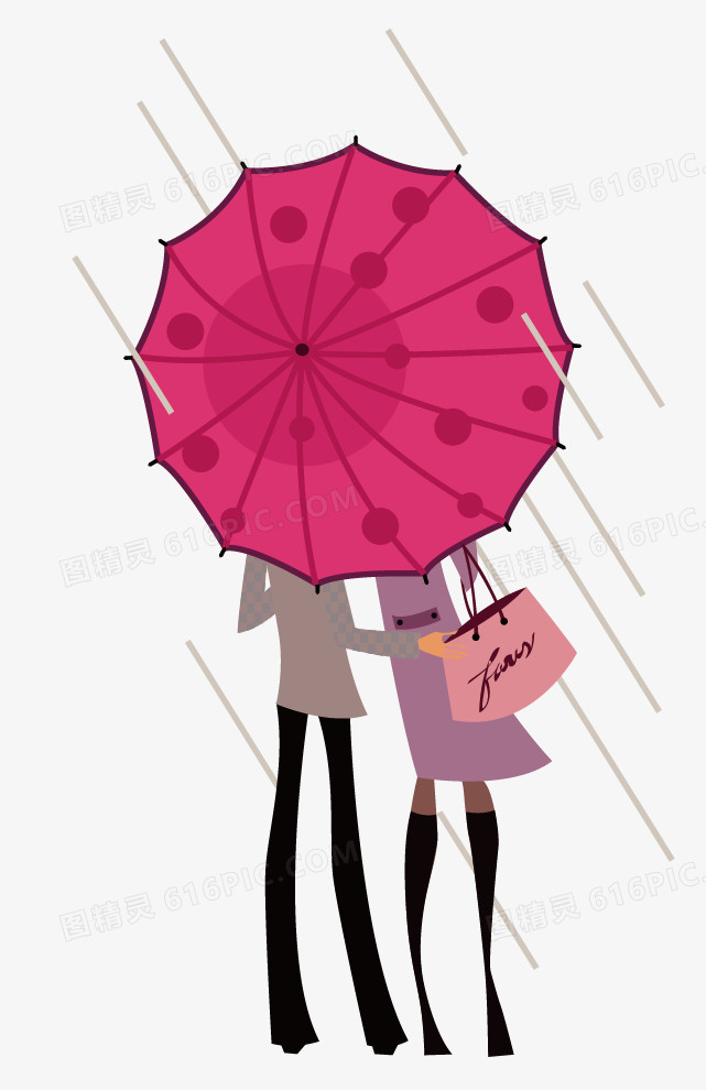 关键词:情侣恋人约会下雨伞卡通漫画情人节漫步图精灵为您提供下雨天