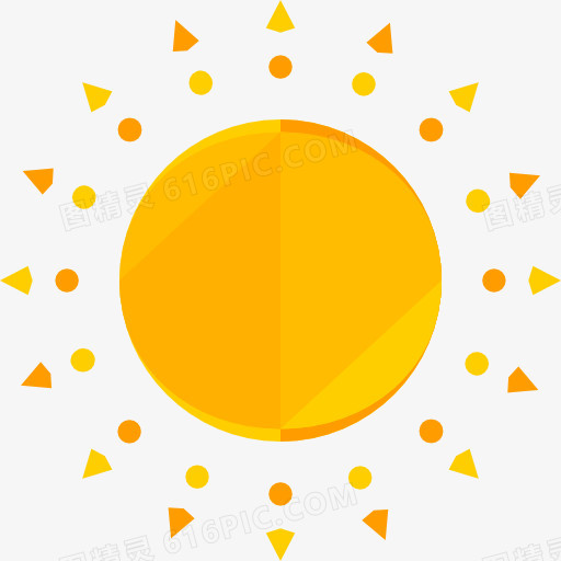 一个黄色的大太阳
