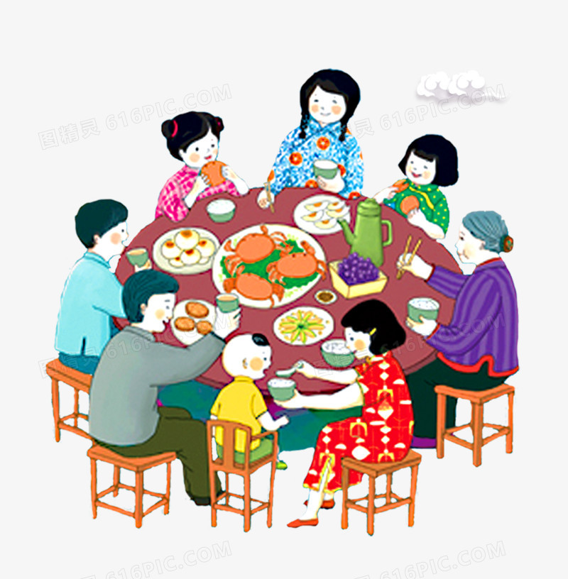 2018一家人吃团年饭