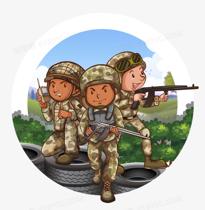 卡通军事夏令营