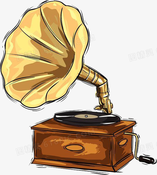 留声机插画